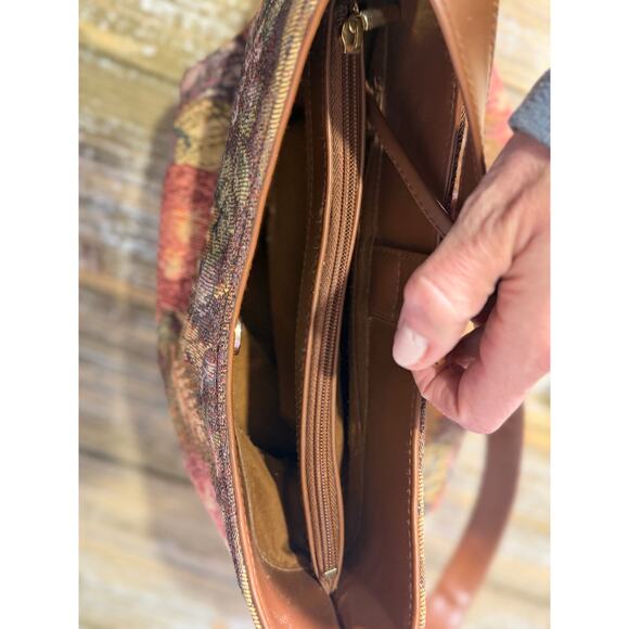 Vintage Bueno Tapestry Carpet Bag Y2K Mary Poppins Autumn Grannycore Cottage - Picture 8 of 11